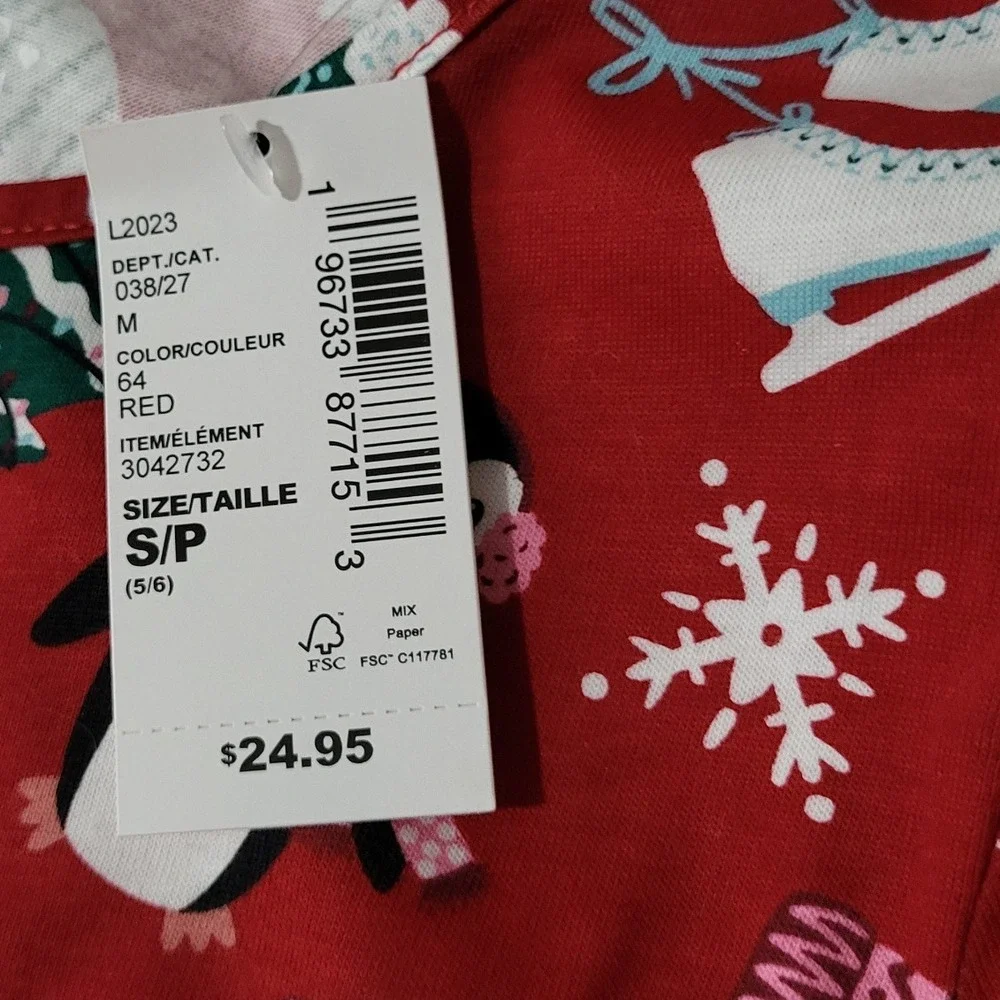 New Childrens Place Snowman Penguin‎ Dress Girls 5 6 Holiday Skater Nwt - Picture 4 of 5